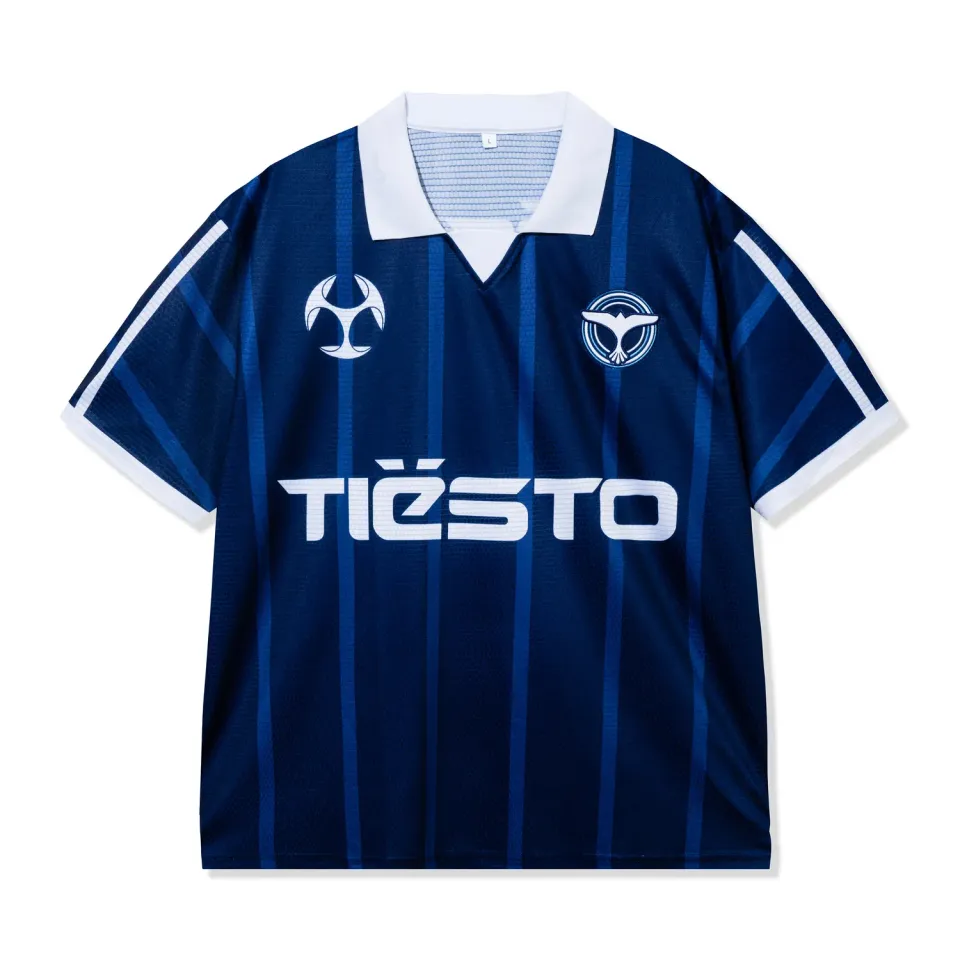 Tiësto Dreamstate Soccer Jersey blauw/wit satijn