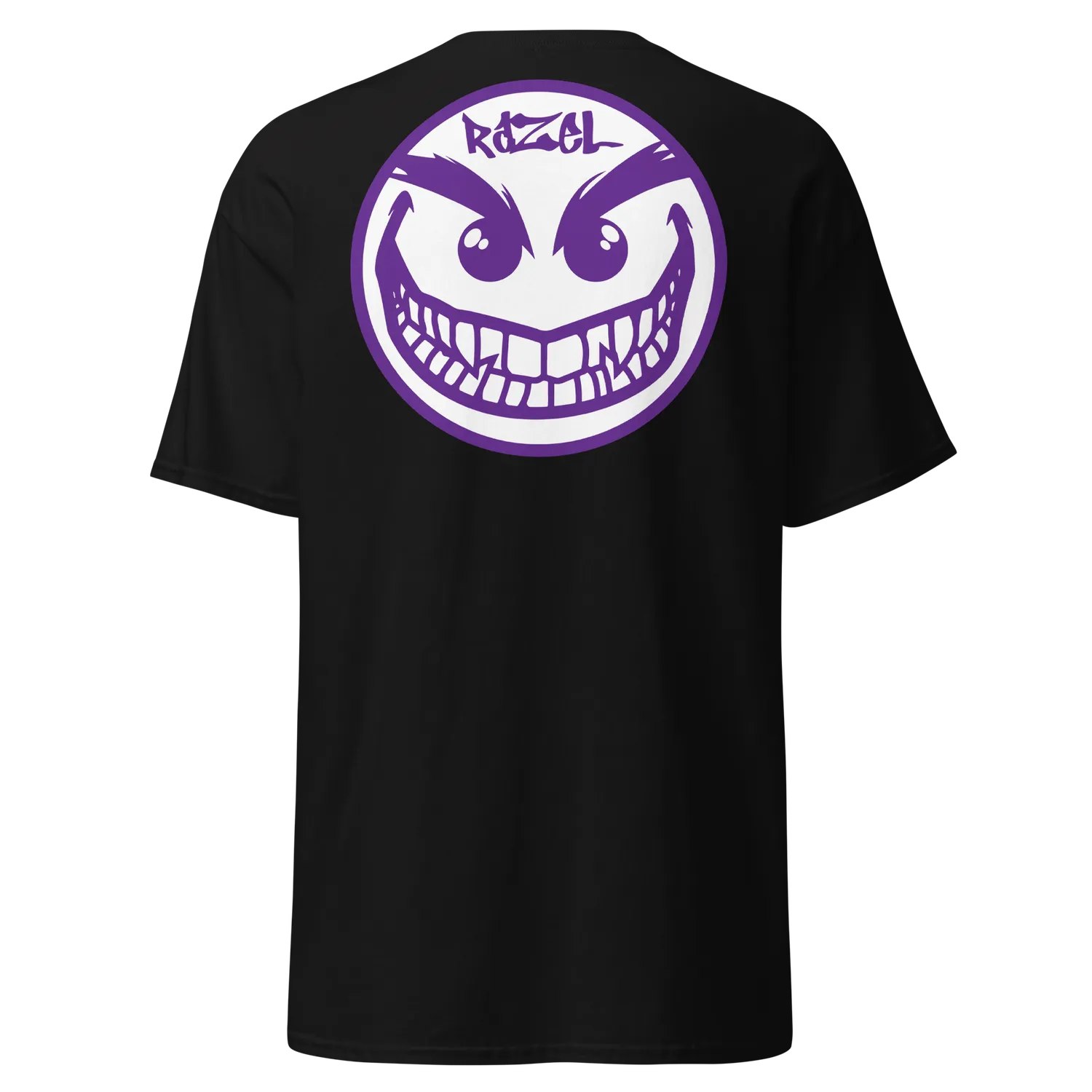 Razel Face Tee T-shirt zwart katoen voor en achter