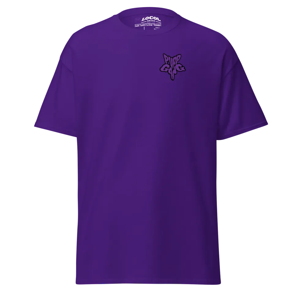 Razel Purp Gang Rock Star T-shirt voor achter zwart