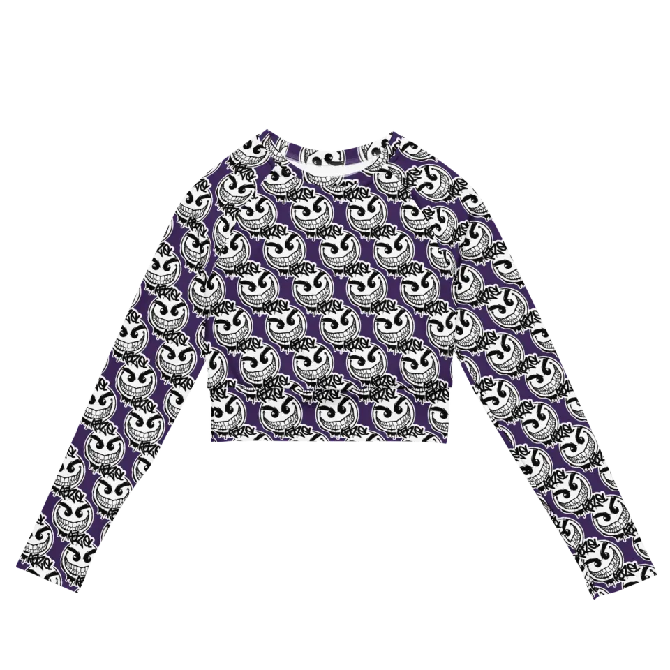 Razel Gang Drip Face Crop Top lange mouw UPF50