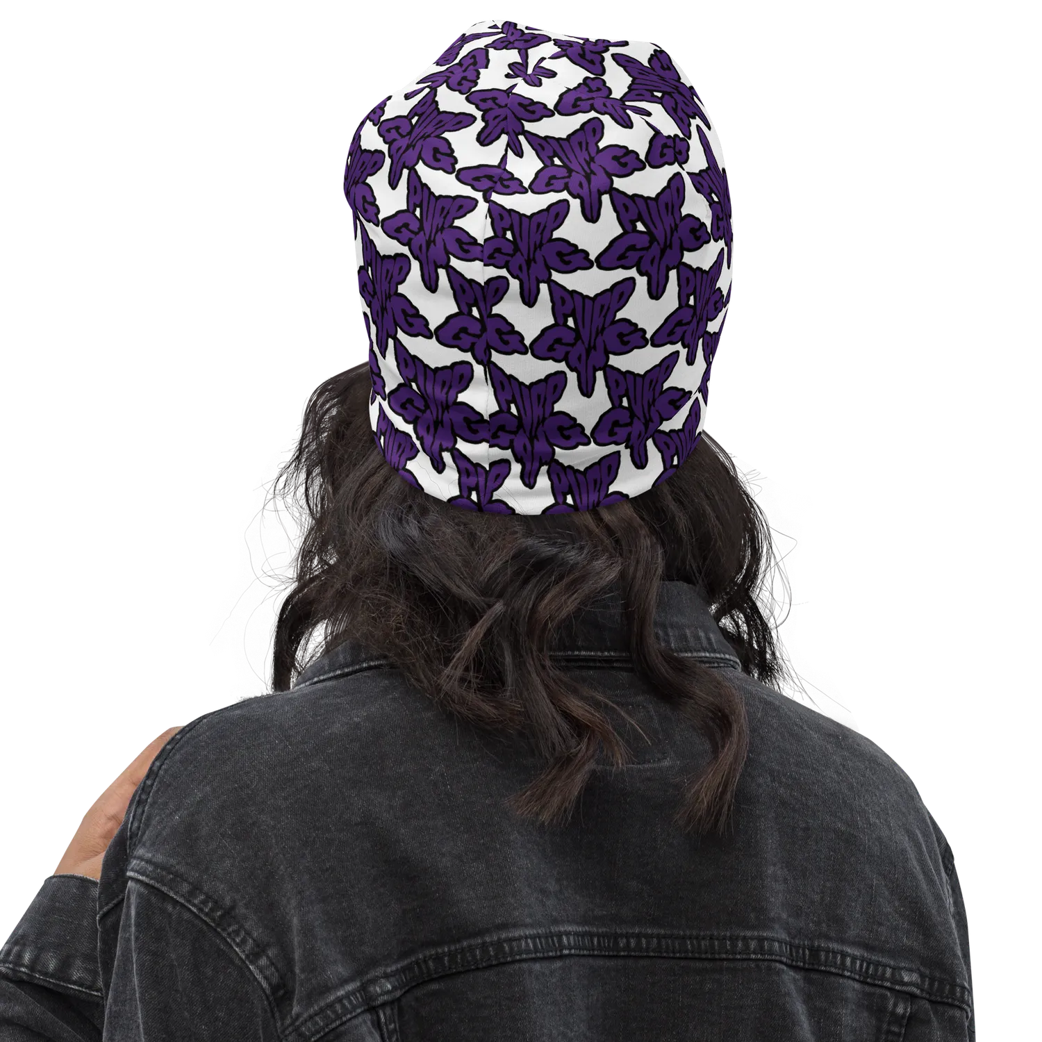 Razel Purp Gang Rock Star Motif beanie dubbellaags
