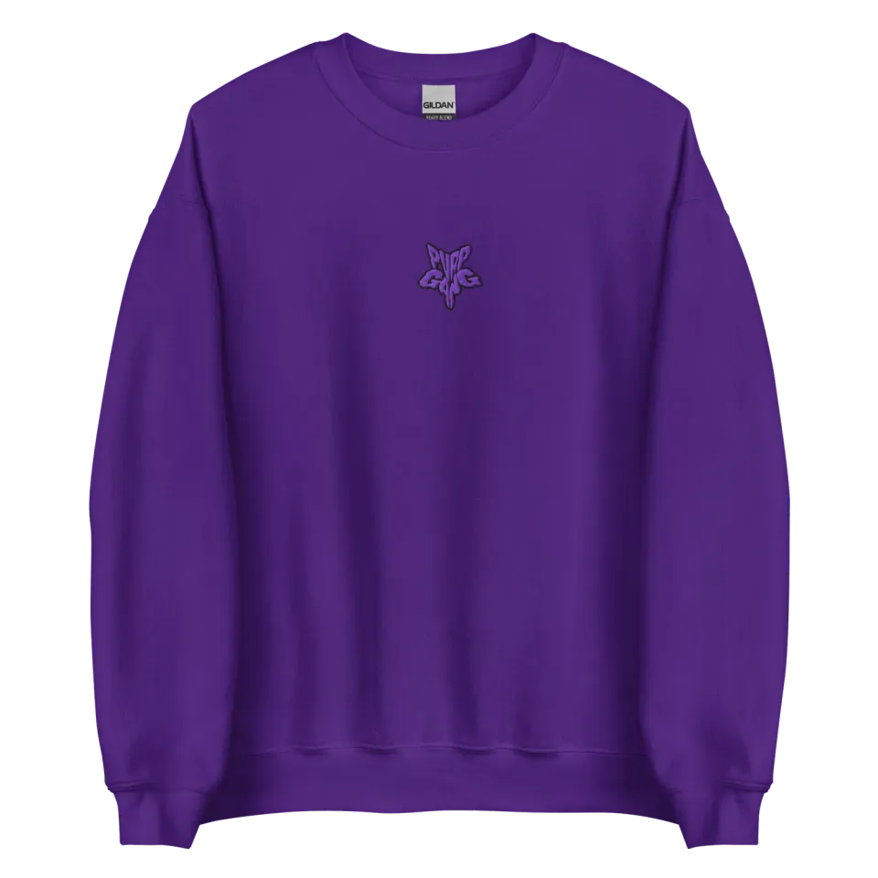 Razel Purp Gang Rock Star sweater zwart geborduurd