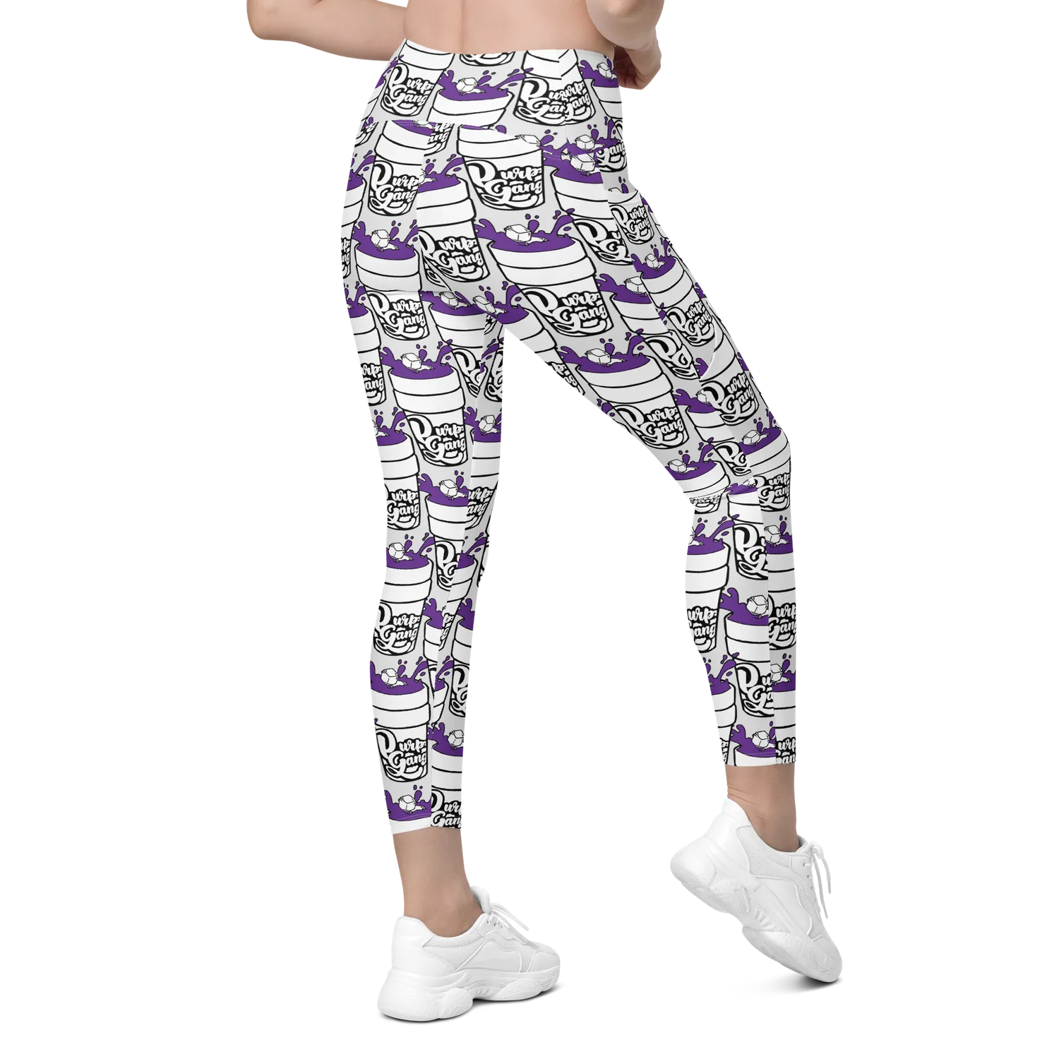 Razel Purp Gang Double Cup Legging zakken high-waist