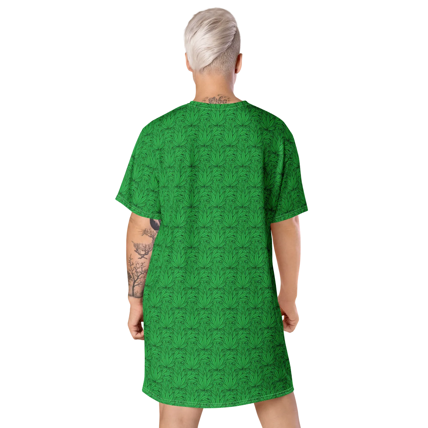 Razel Marijuana Tree Star t-shirt jurk oversize