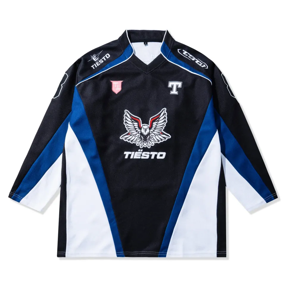 Tiësto Hockey Jersey Zwart-Wit-Navy Oversized