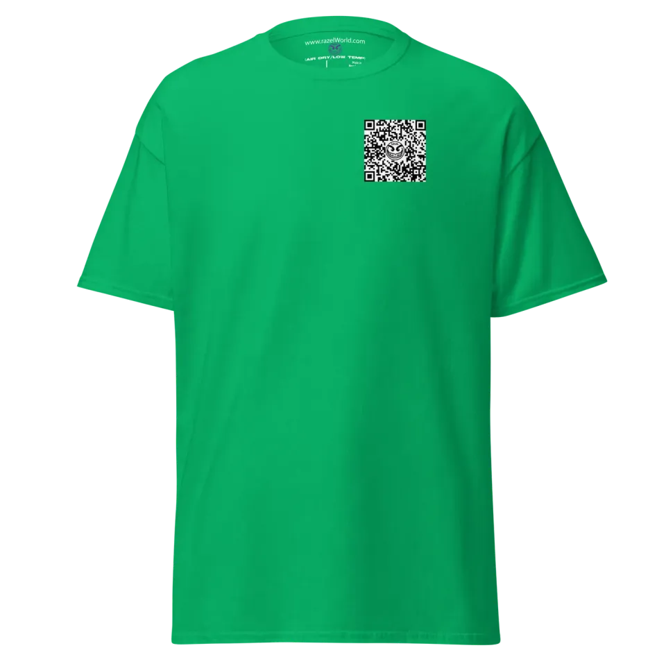 Razel Face QR Code t-shirt zwart katoen