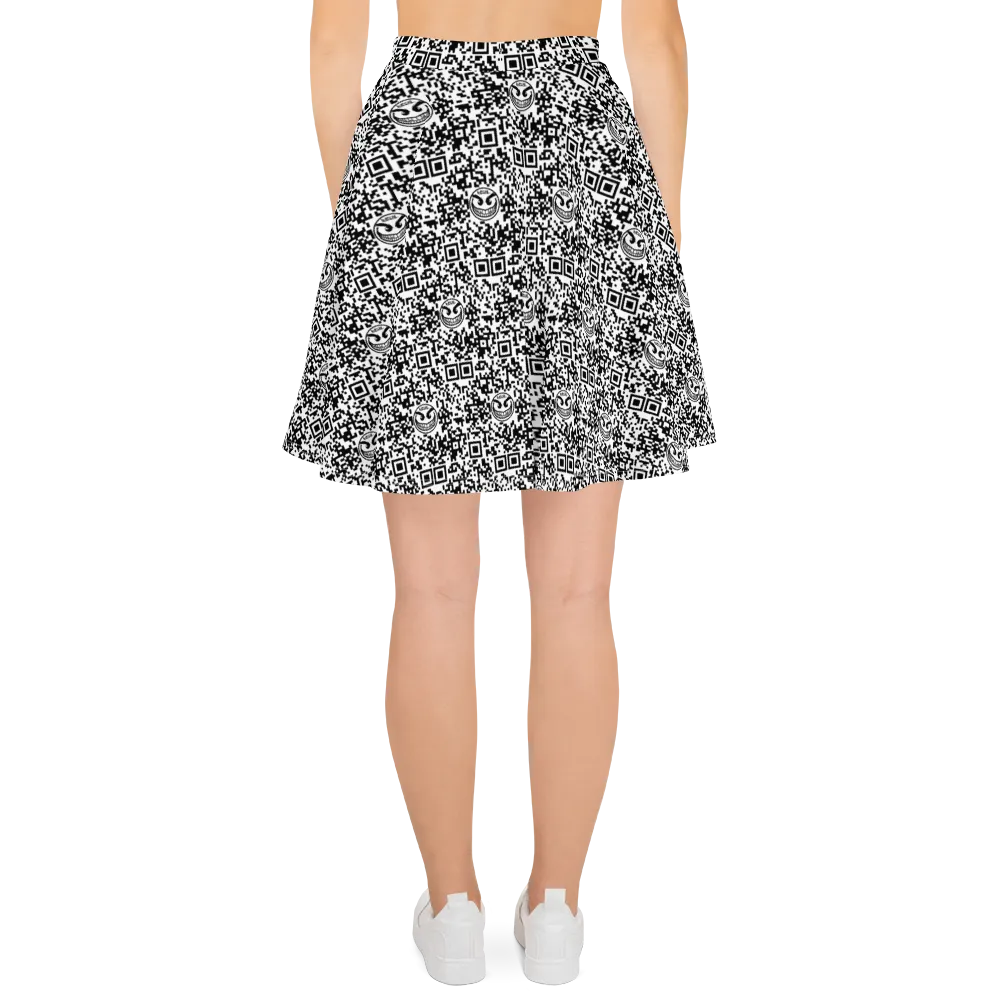 Razel Face QR Code Sun Skirt Rok elastiek