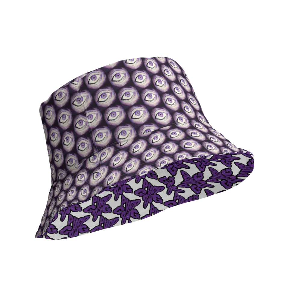 Razel Purp Gang Rock Star Bucket Hat reversible