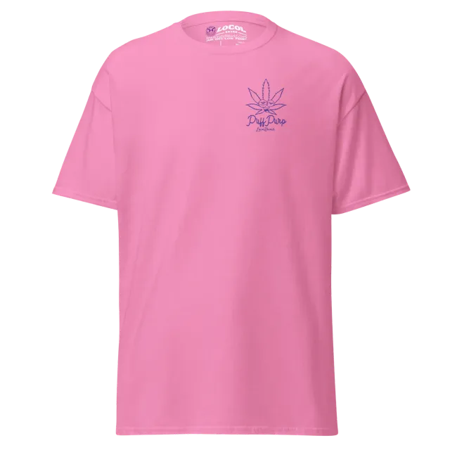 Razel Puff Purp T-shirt Zwart voor/achterprint