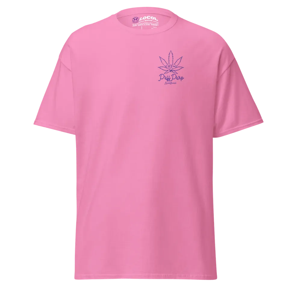 Razel Puff Purp T-shirt Zwart voor/achterprint