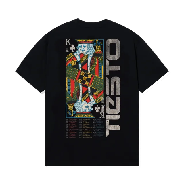 Tiësto King Of Clubs T-shirt zwart oversized