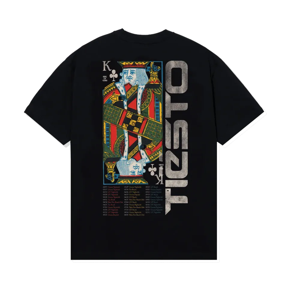 Tiësto King Of Clubs T-shirt zwart oversized