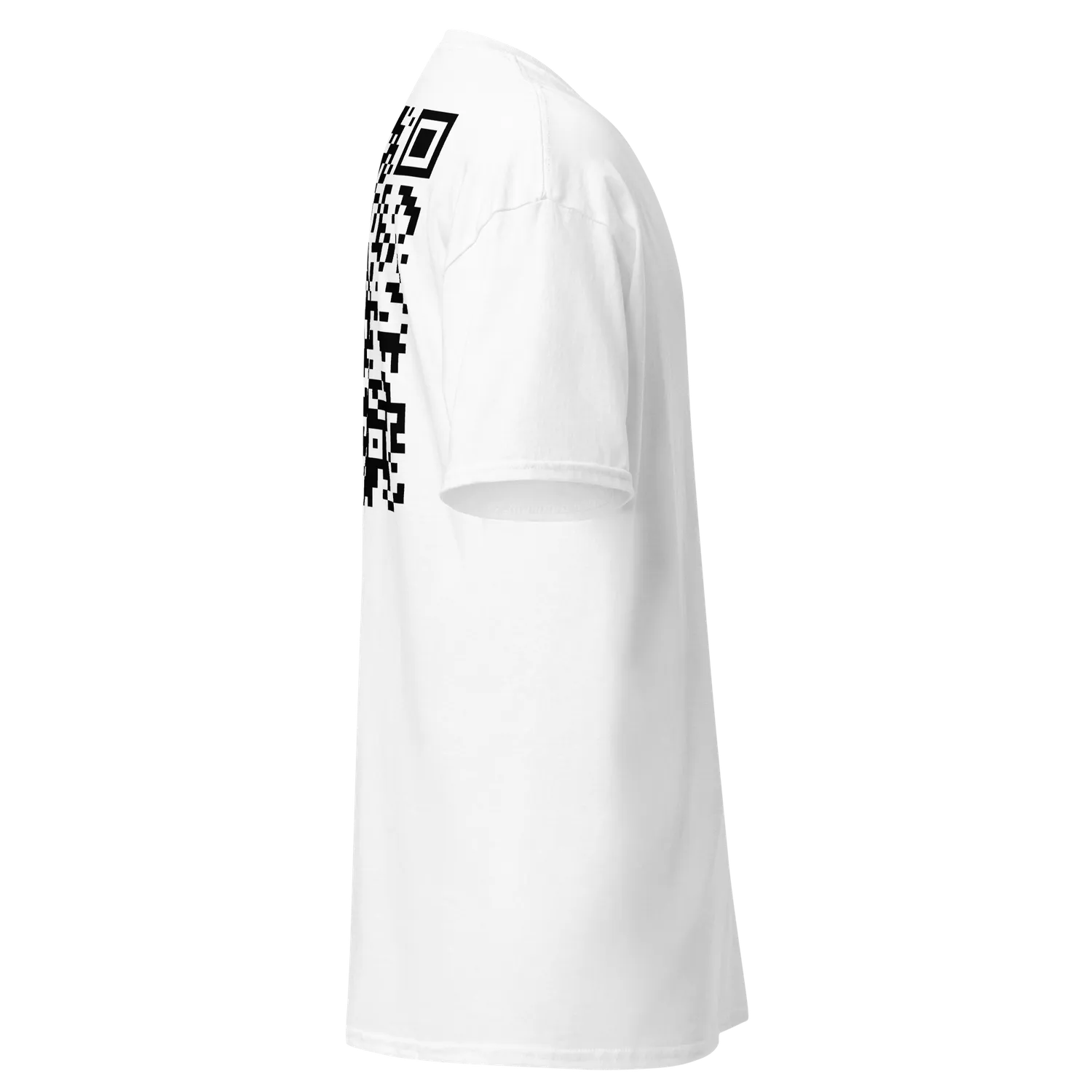 Razel Face QR Code T-shirt zwart katoen regular