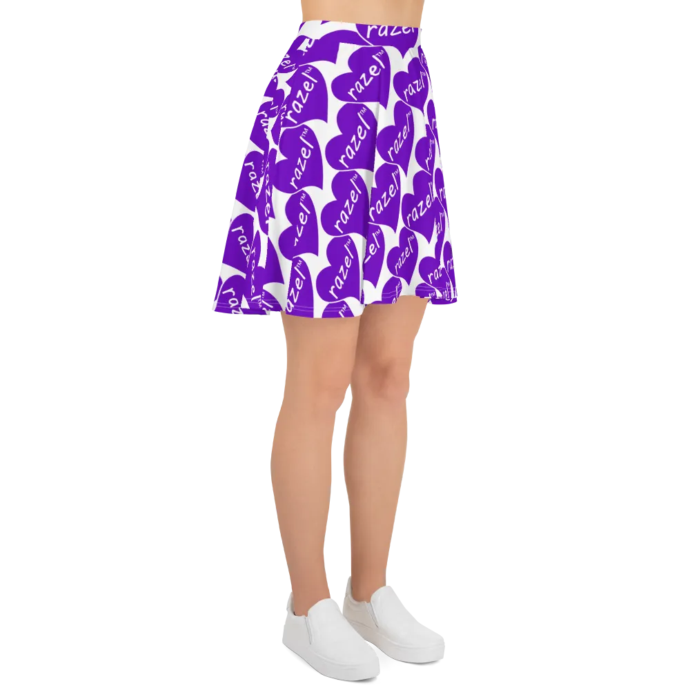 Razel Purple Hearted Zomerrok stretch print