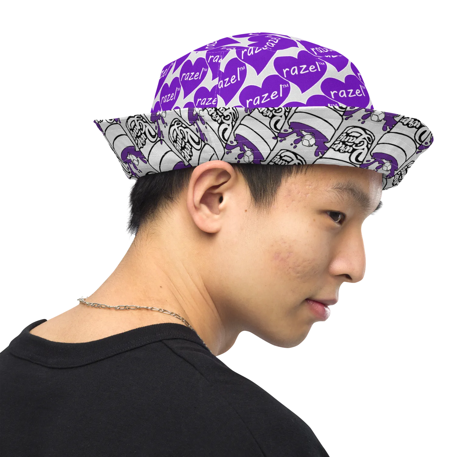 Razel Purp Gang Double Cup bucket hat omkeerbaar