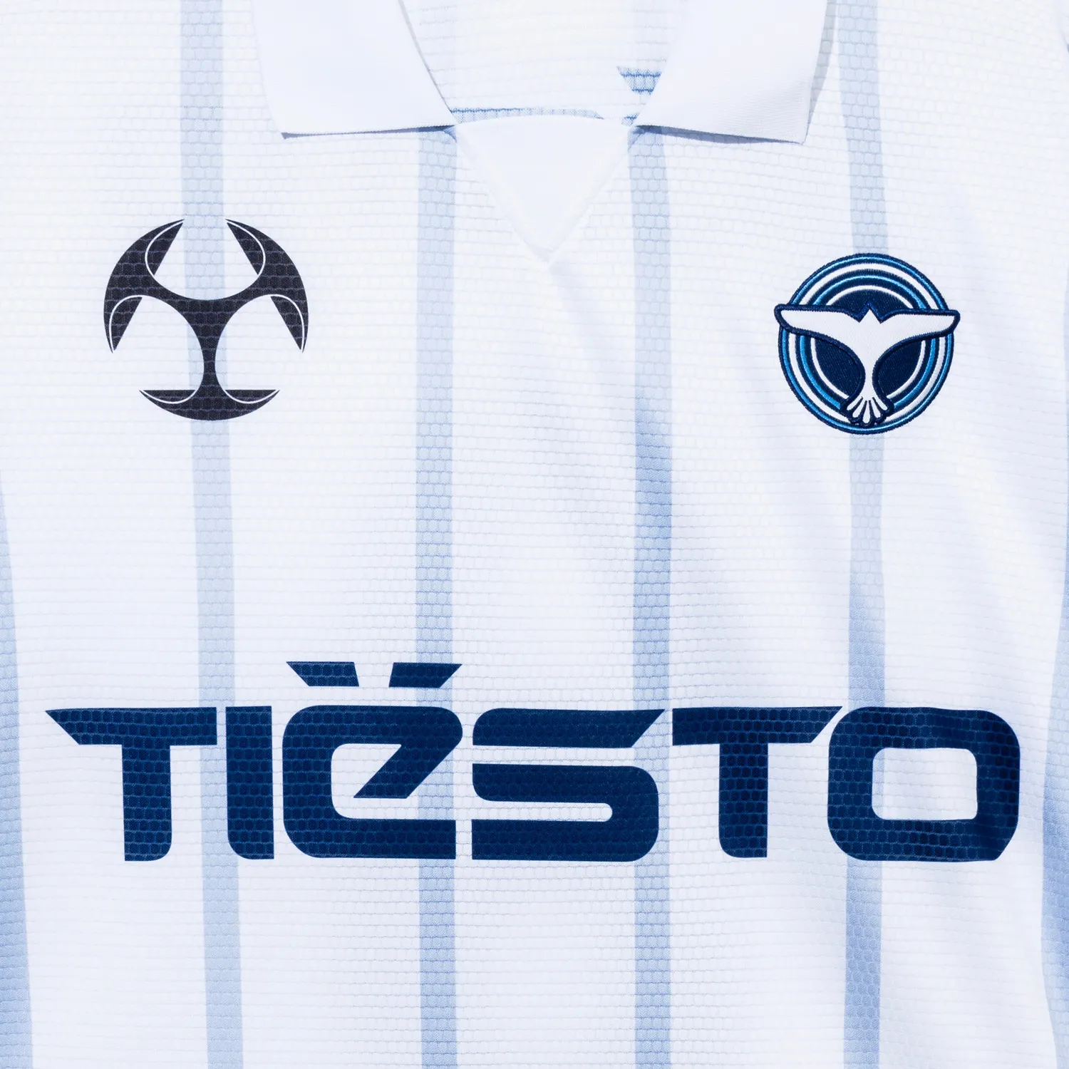 Tiësto Dreamstate Soccer Jersey voetbalshirt wit/blauw satijn