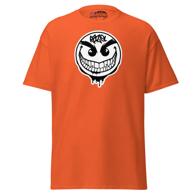 Razel Drip Face T-shirt zwart katoen maat L