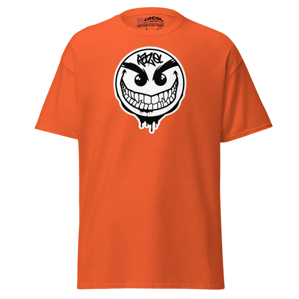 Razel Drip Face T-shirt zwart katoen maat L