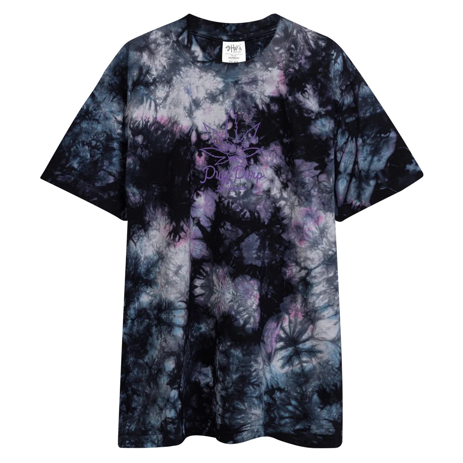 Razel Puff Purp tie-dye t-shirt Milky Way oversized