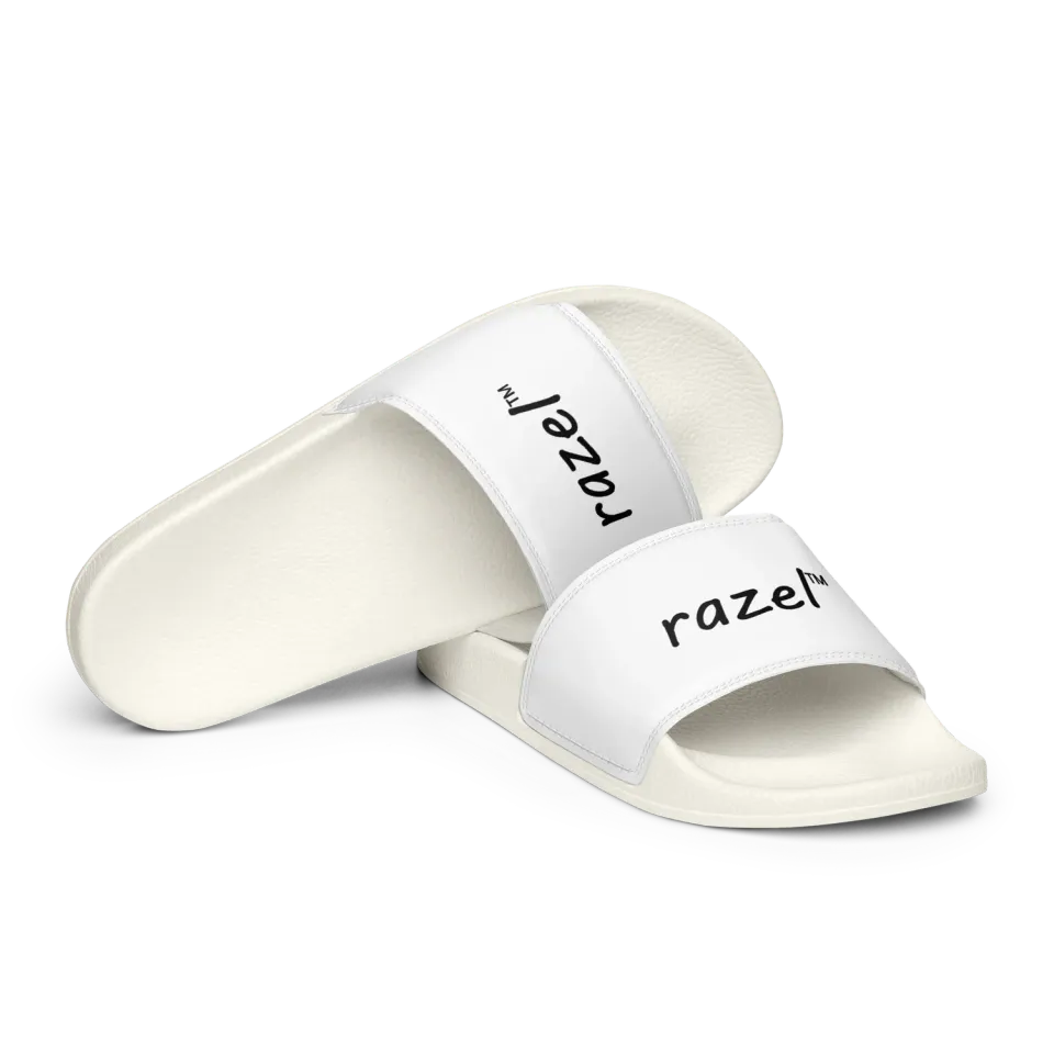 Razel slides zwart badslippers gevoerd voetbed