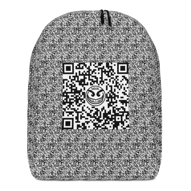 Razel Face QR Code Motif rugzak zwart 20 liter laptopvak