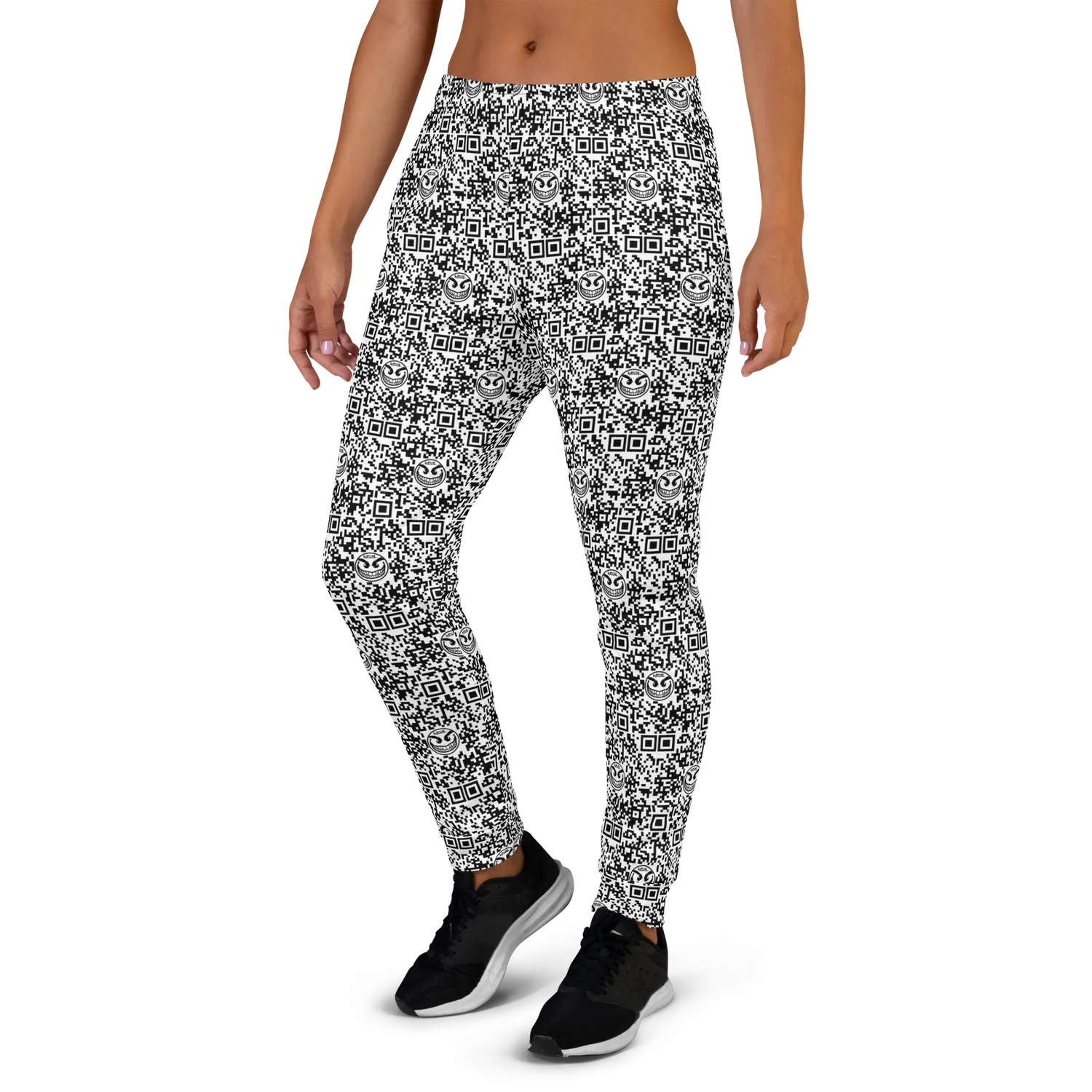 Razel Face QR Code Motif joggingbroek dames slim fit