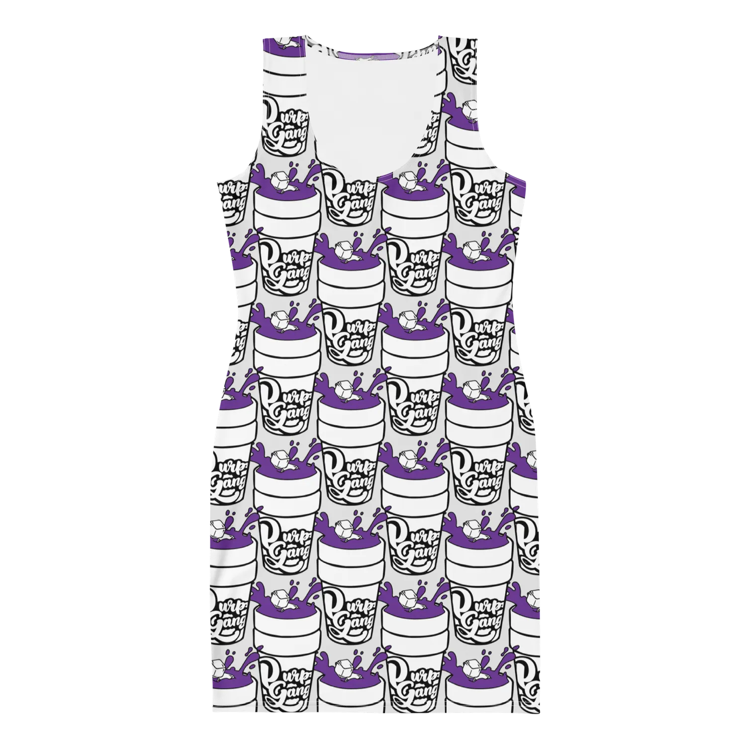 Razel Purp Gang Double Cup Classy Jurk Double Cup Motif stretch