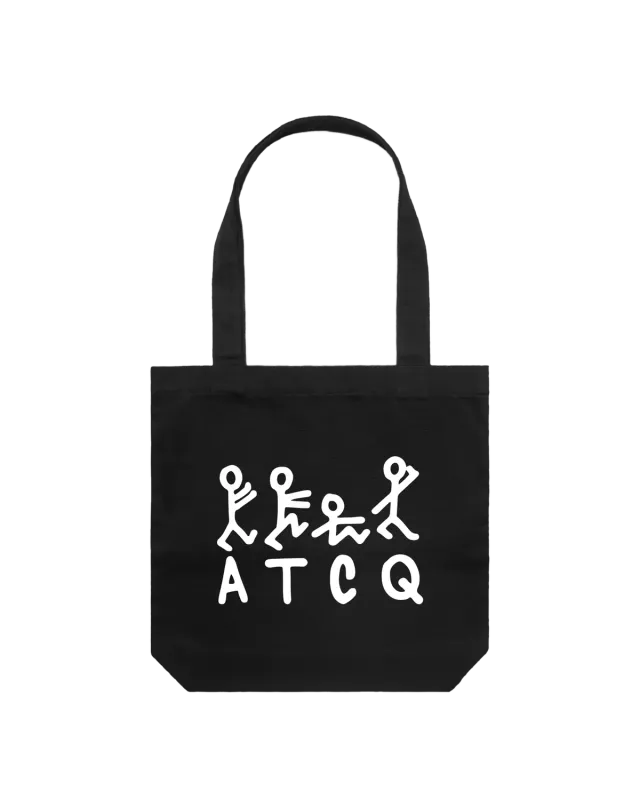 Tribe Called Quest ATCQ Stickman tote bag zwart katoen