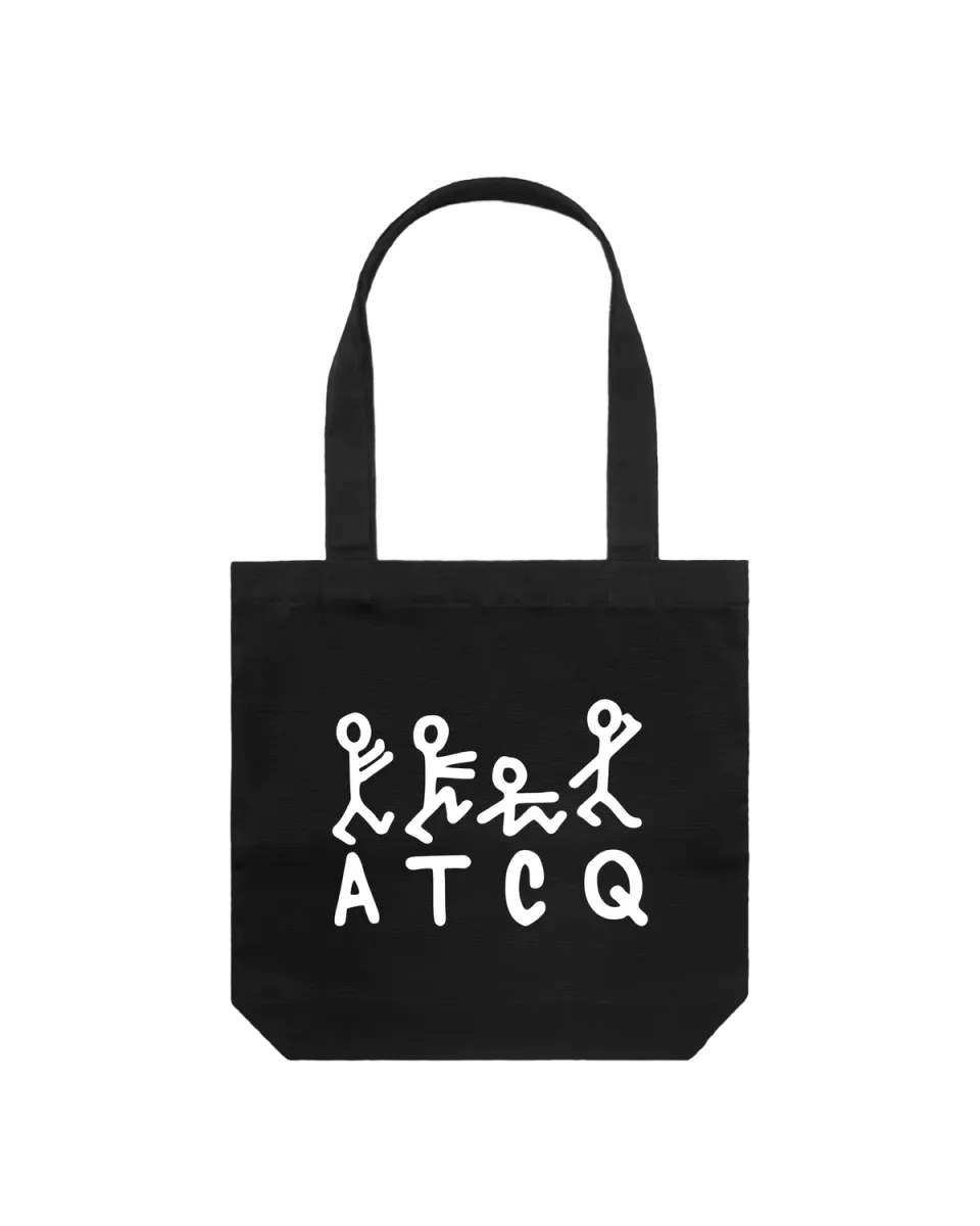 Tribe Called Quest ATCQ Stickman tote bag zwart katoen