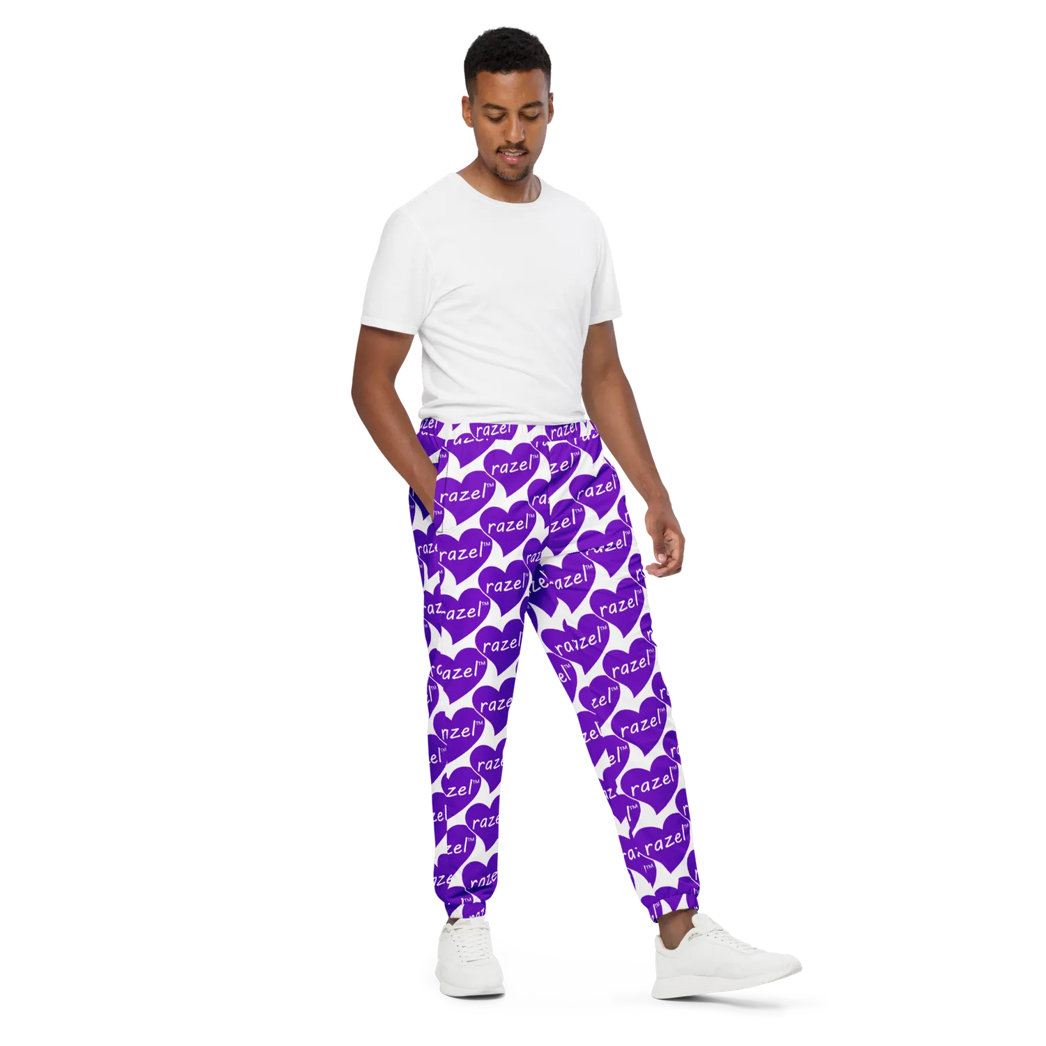 Razel Purple Hearted trainingsbroek zwart polyester