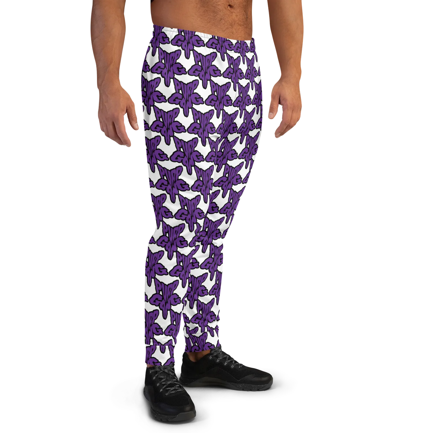 Razel Purp Gang Rock Star Joggers Heren Slim Fit Fleece