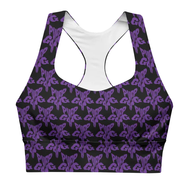 Razel Purp Gang Rock Star crop top sport zwart