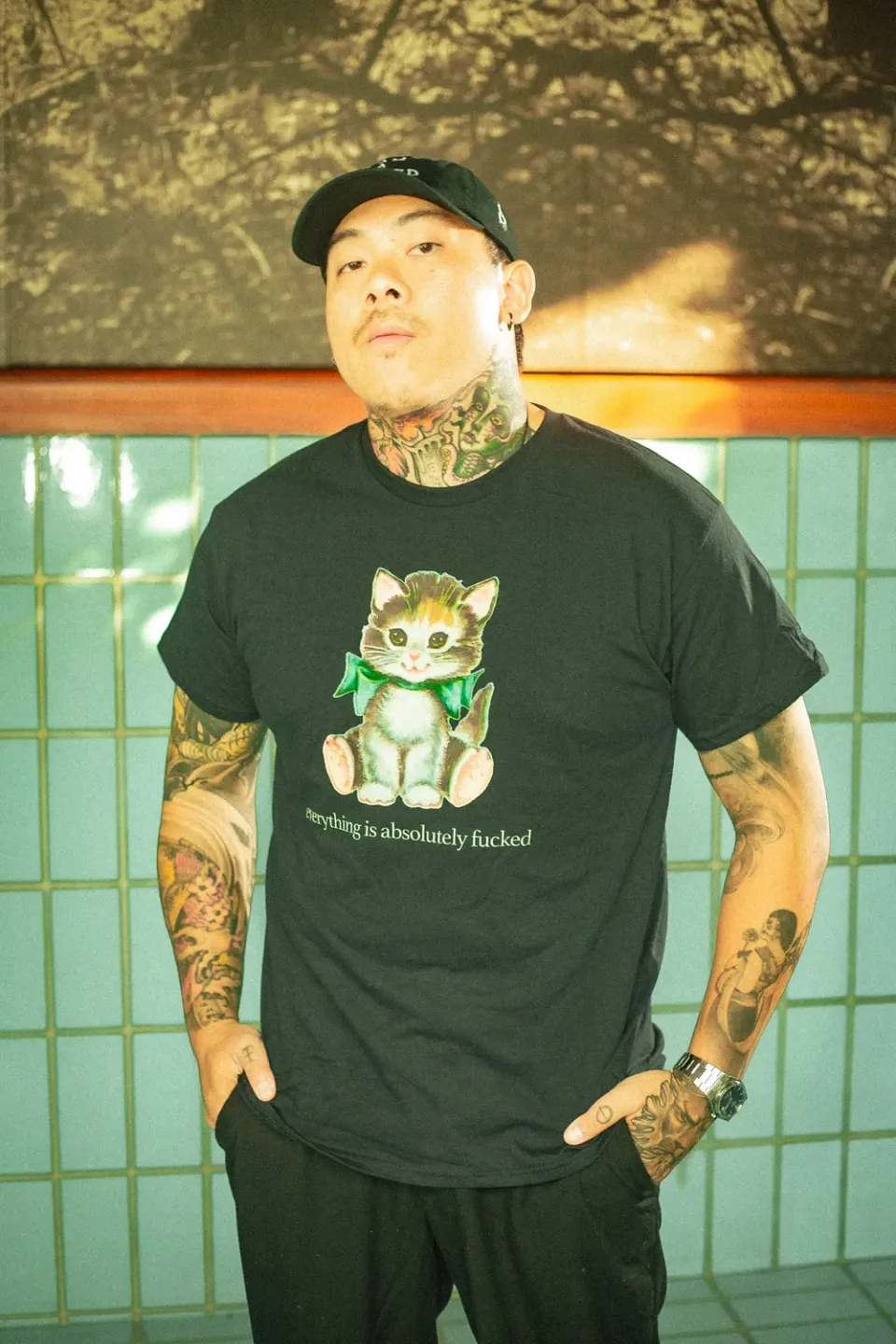 Paleface Swiss Cursed Cat shirt katoen