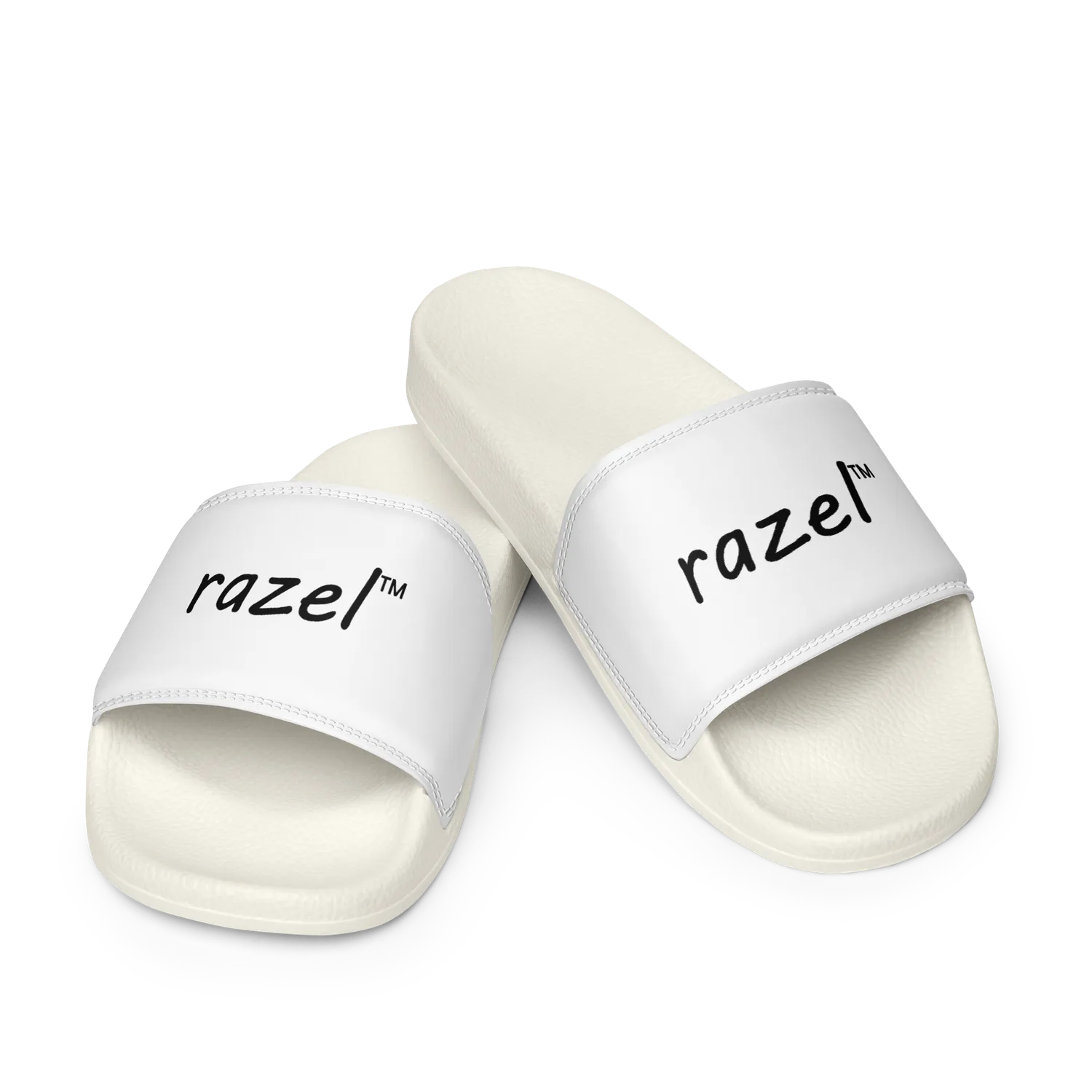 Razel slides zwart badslippers gevoerd voetbed