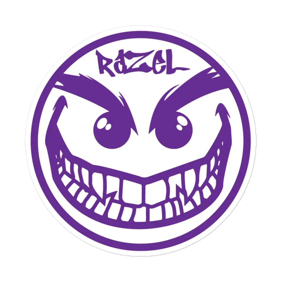 razel Face Sticker vinyl 7,6 cm waterproof