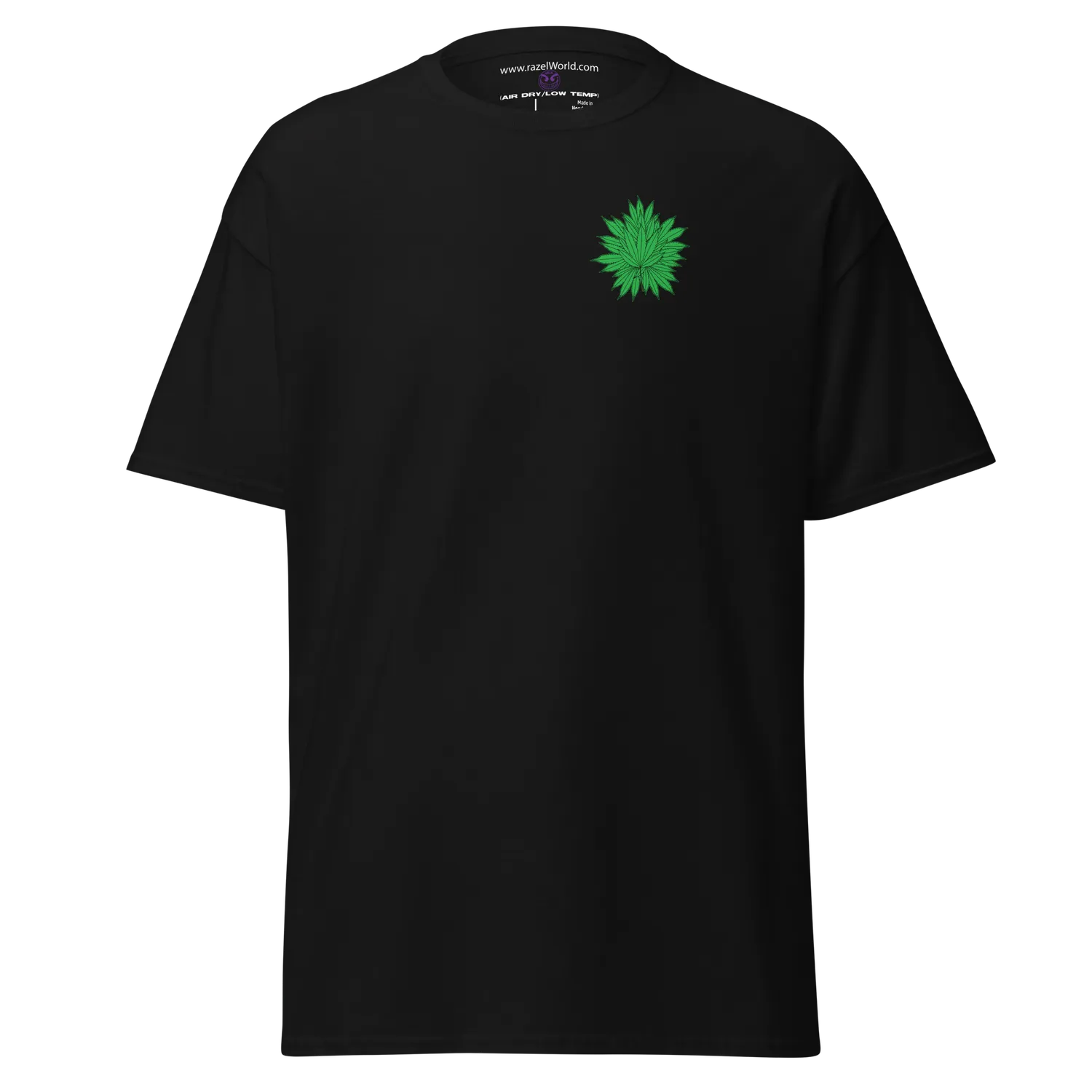 Razel Marijuana Tree Star t-shirt borstprint zwart