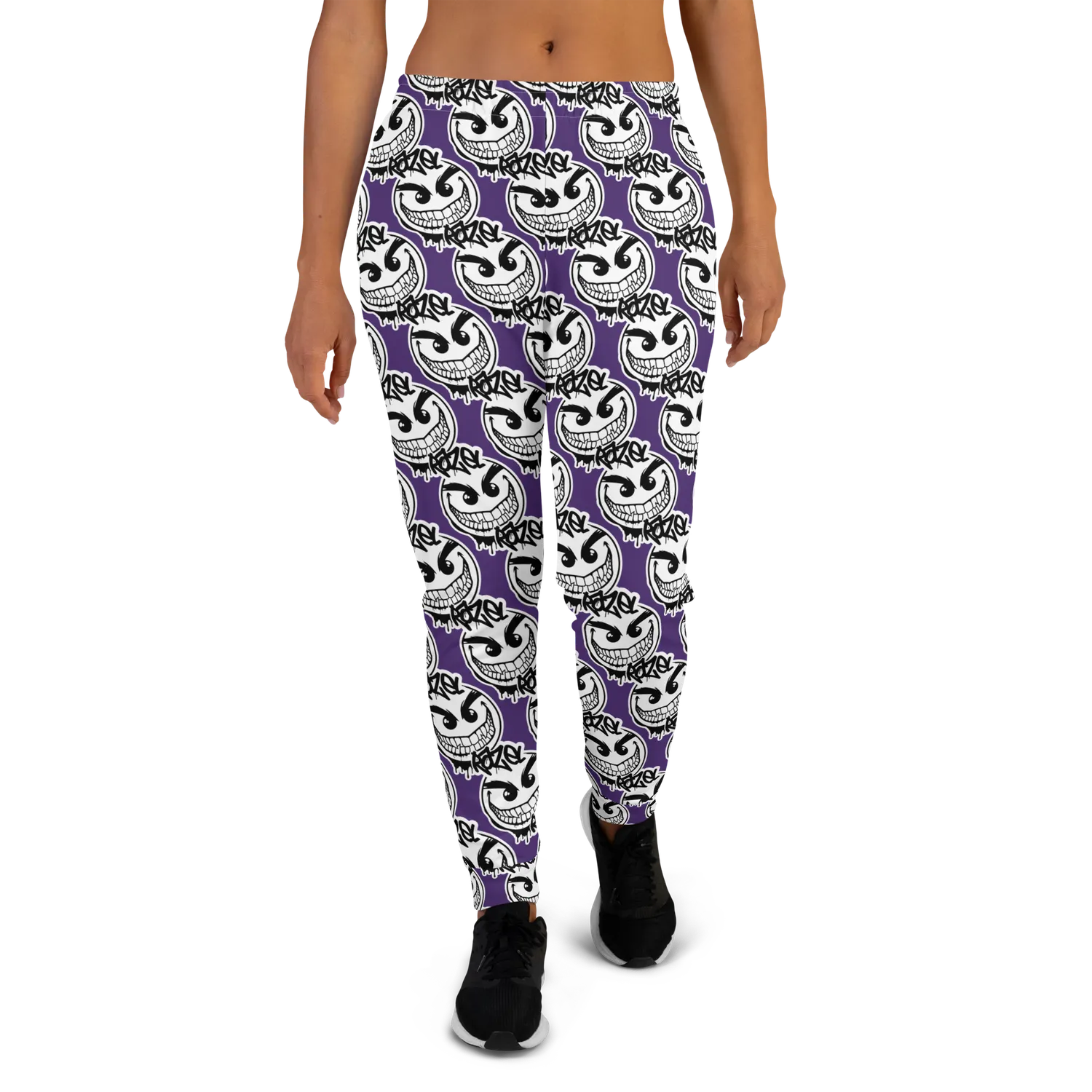 Razel Gang Drip Face Joggers dames fleece zwart