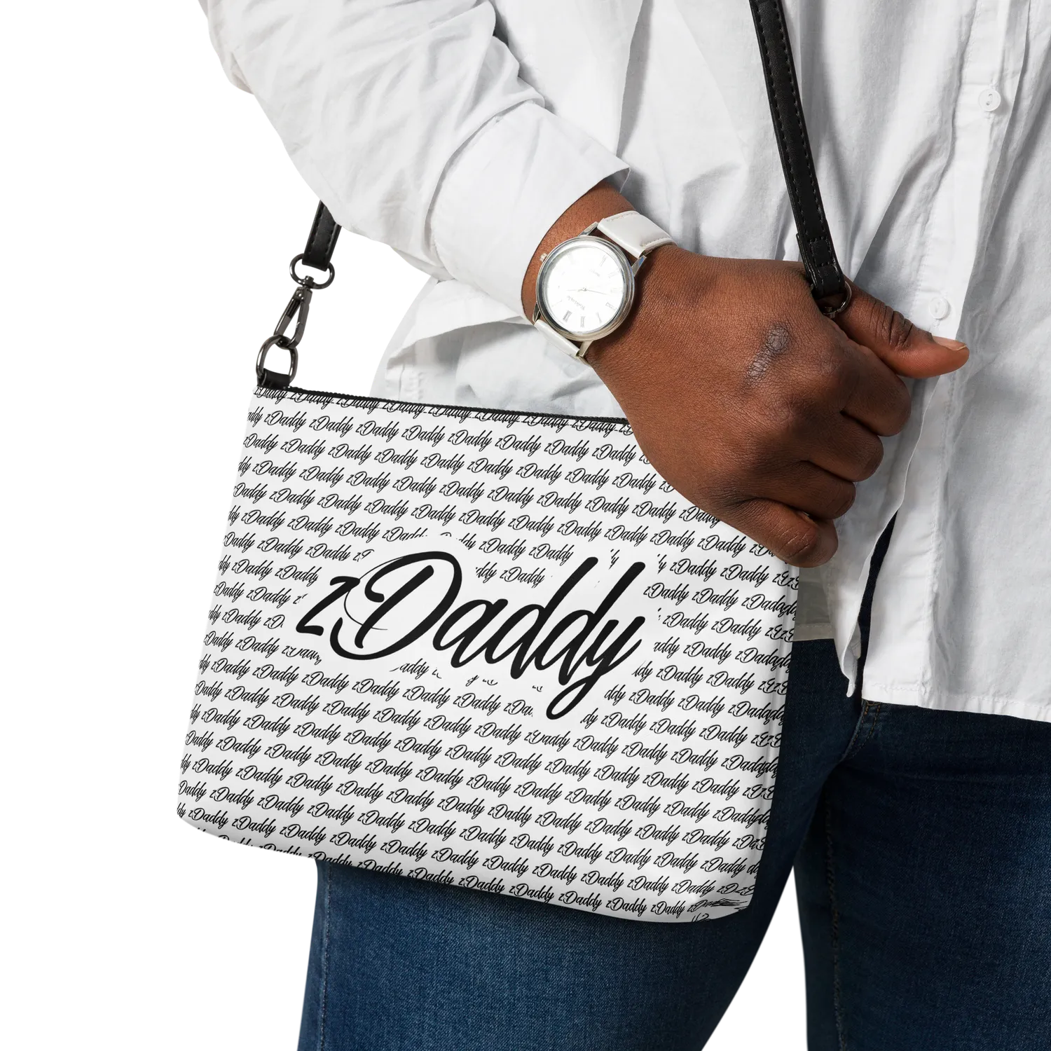 Razel zDaddy Motif Satchel tas zwart kunstleer