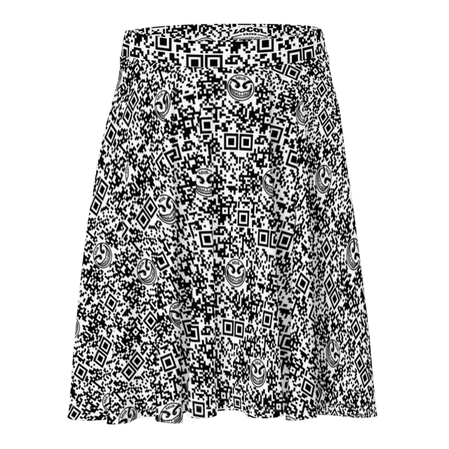 Razel Face QR Code Sun Skirt Rok elastiek