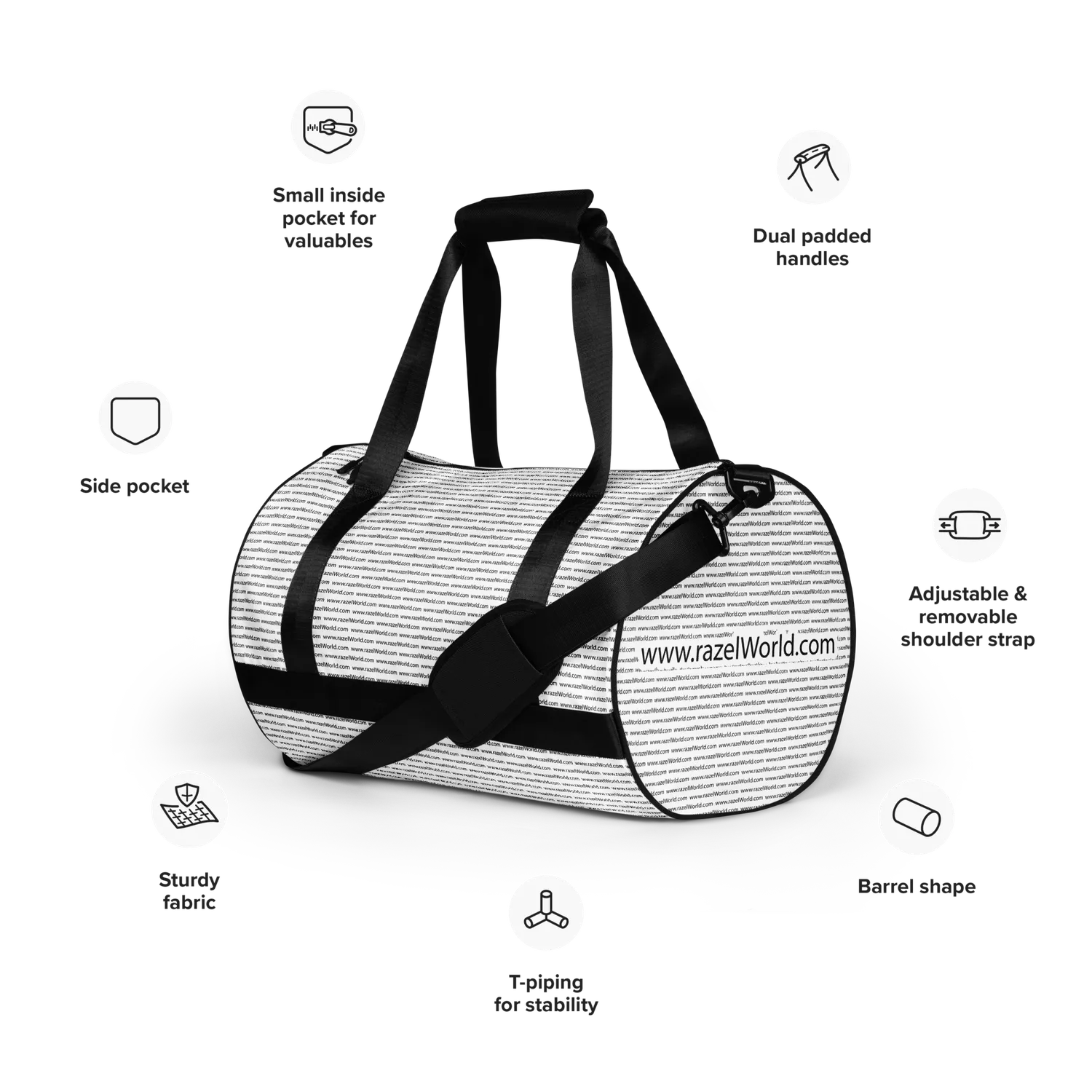 Razel razelWorld.com sporttas polyester waterafstotend