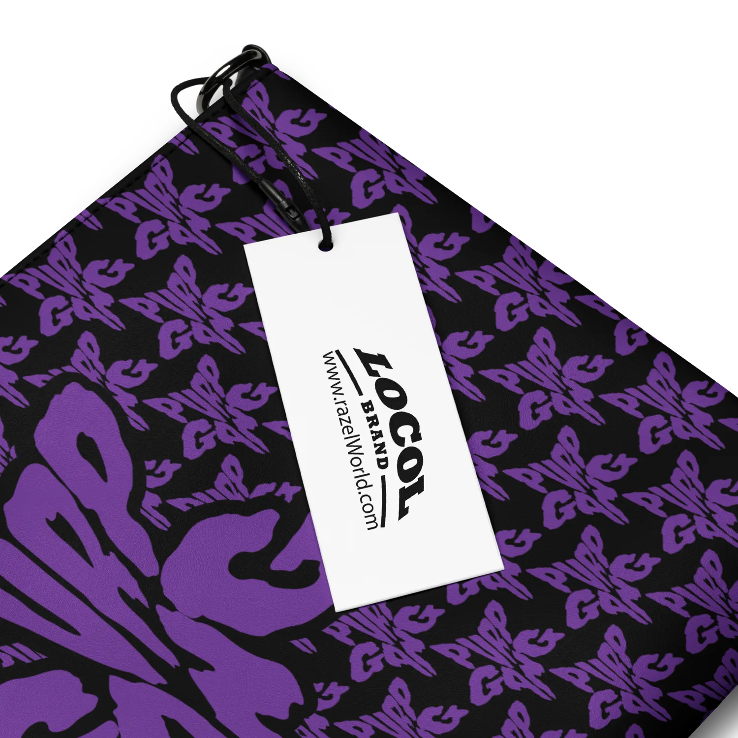Razel Purp Gang Rock Star satchel zwart lederlook
