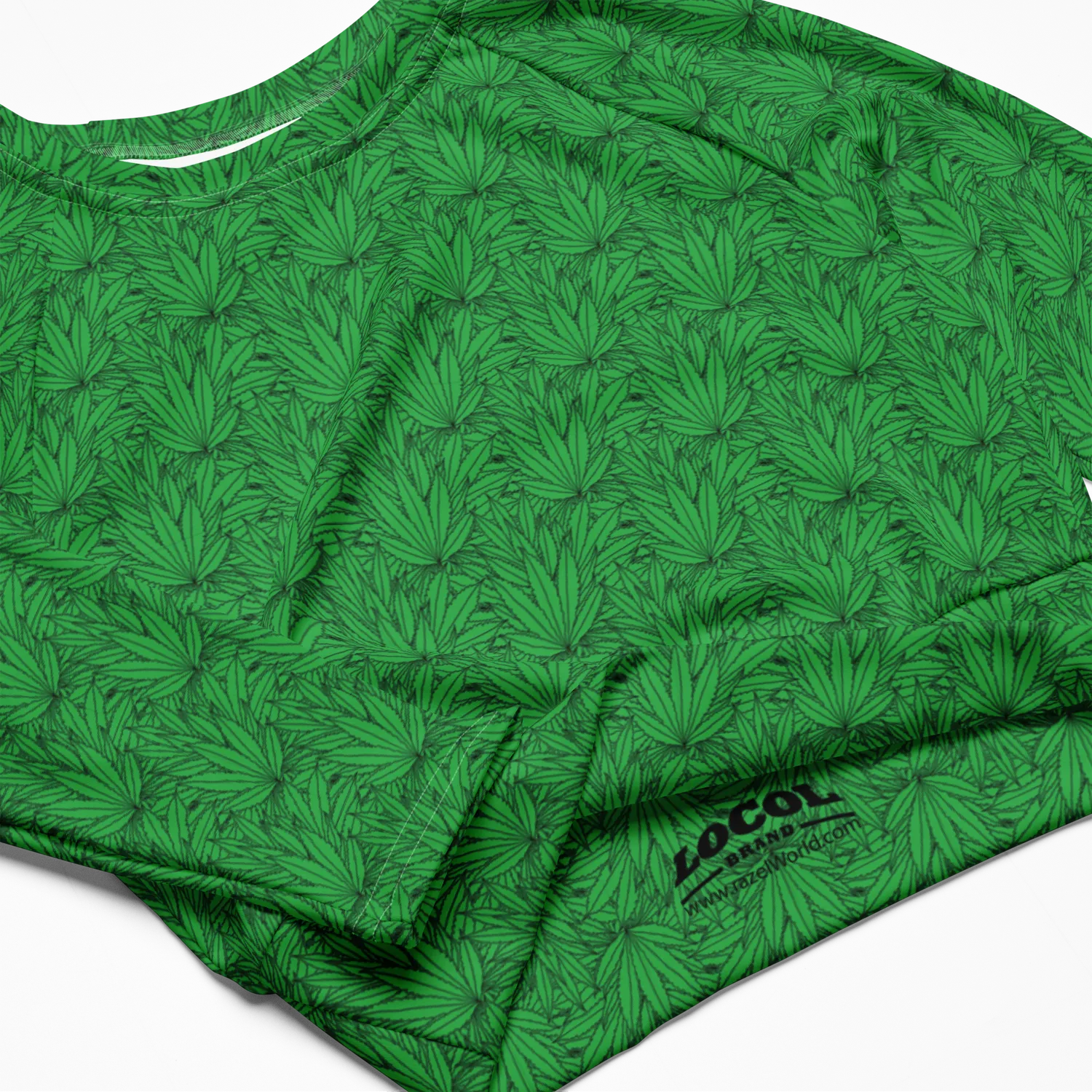 Razel Marijuana Tree Star crop top longsleeve UPF50