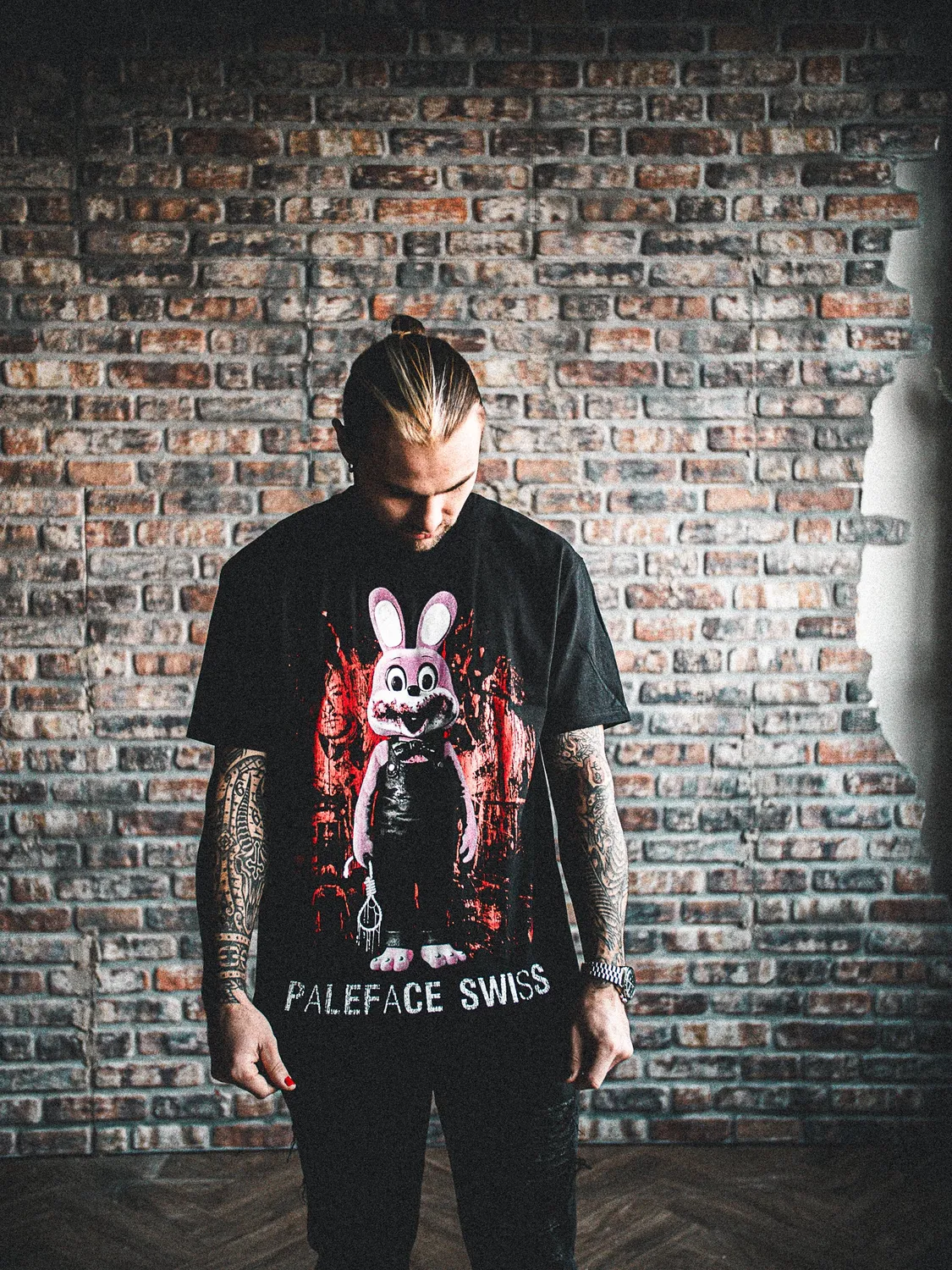 Paleface Swiss Mad Bunny shirt zwart katoen