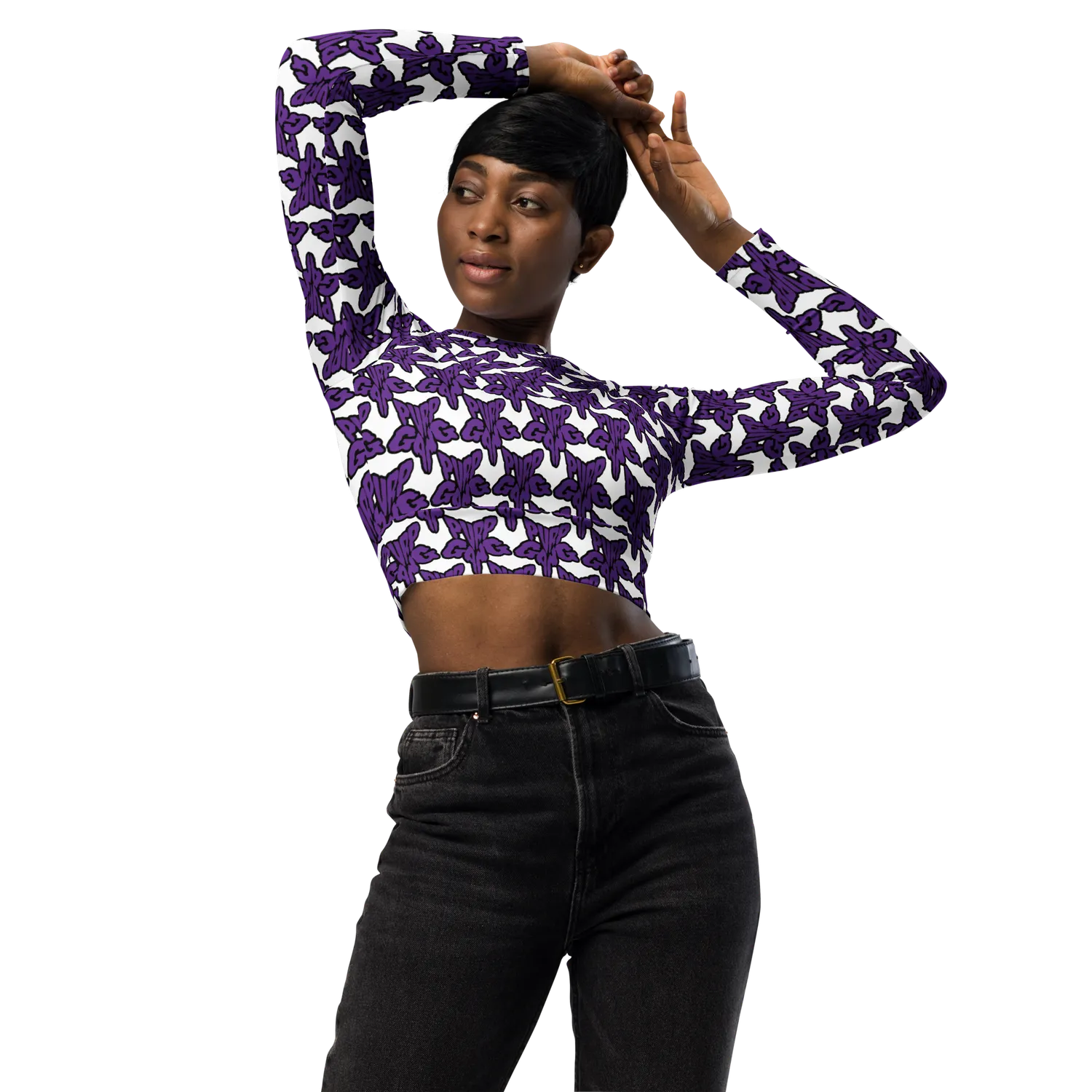 Razel Purp Gang Rock Star croptop lange mouwen