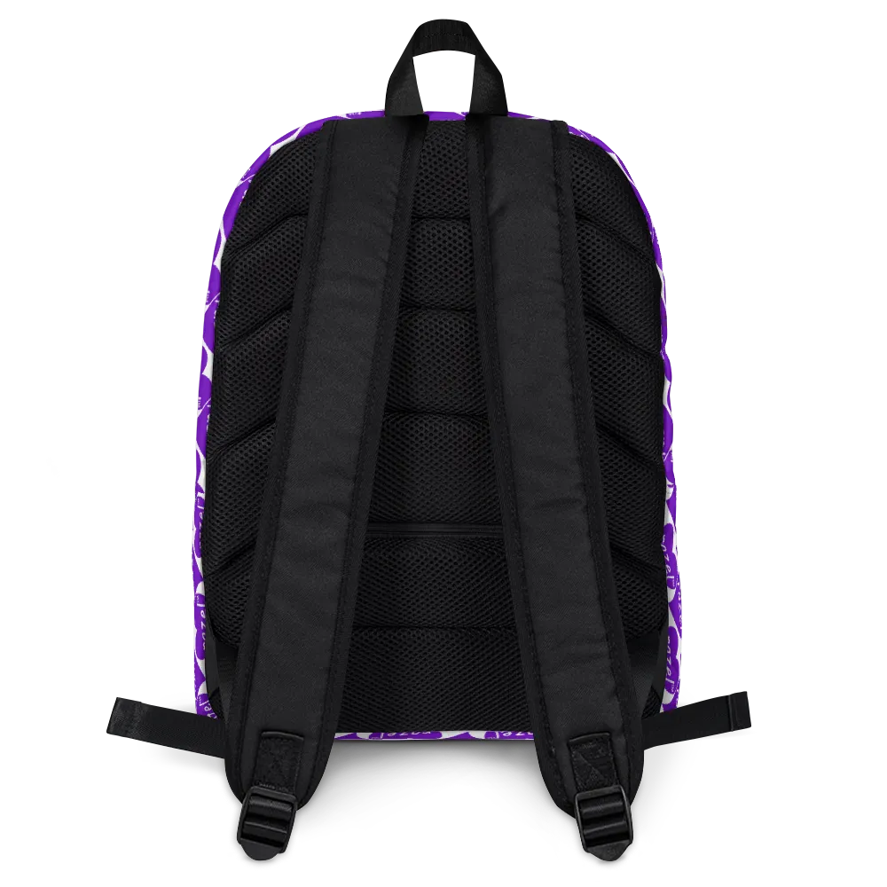 Razel Purple Hearted Motif rugzak 15 inch waterafstotend