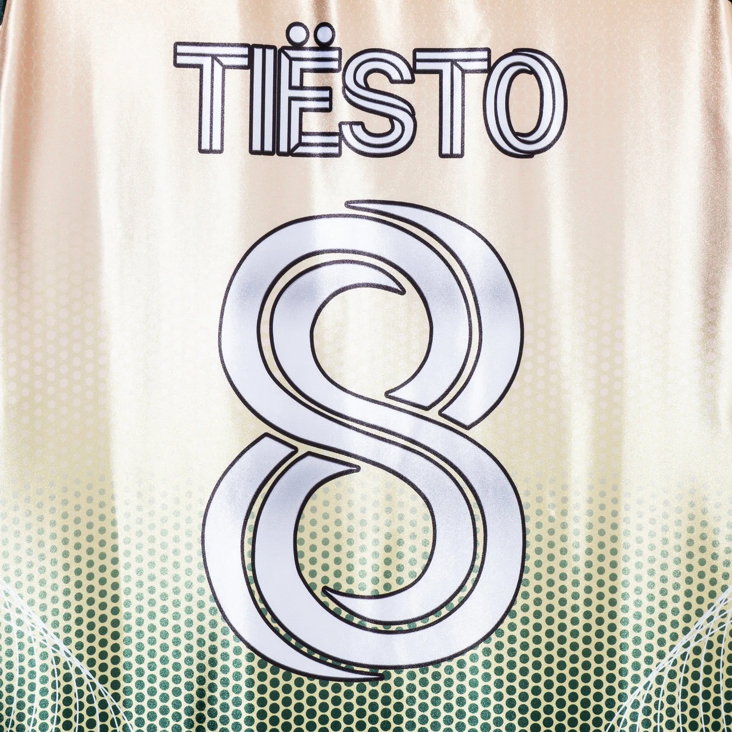 Tiësto Prismatic Soccer Jersey goud/groen satijn
