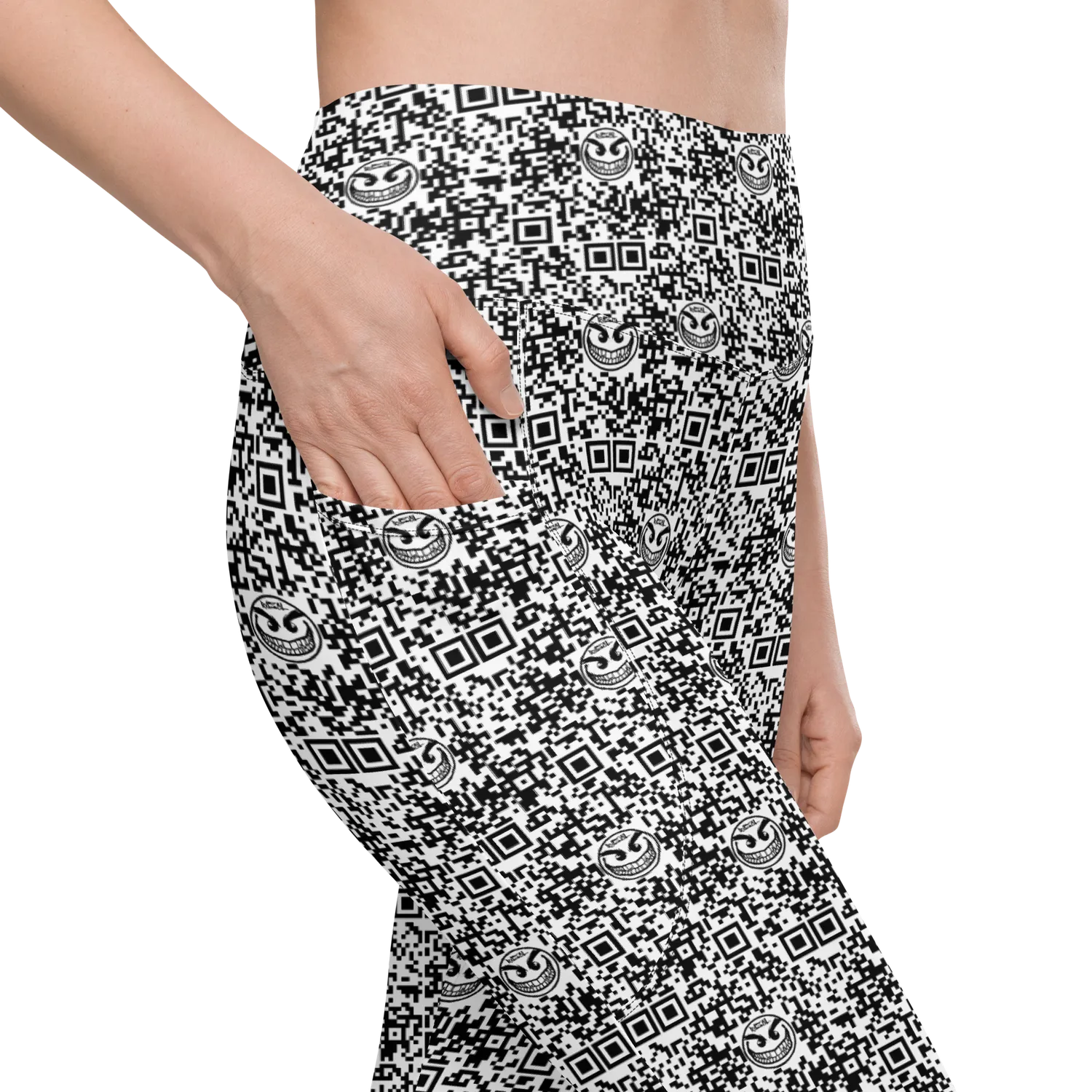 Razel Face QR Code Motif legging met zakken