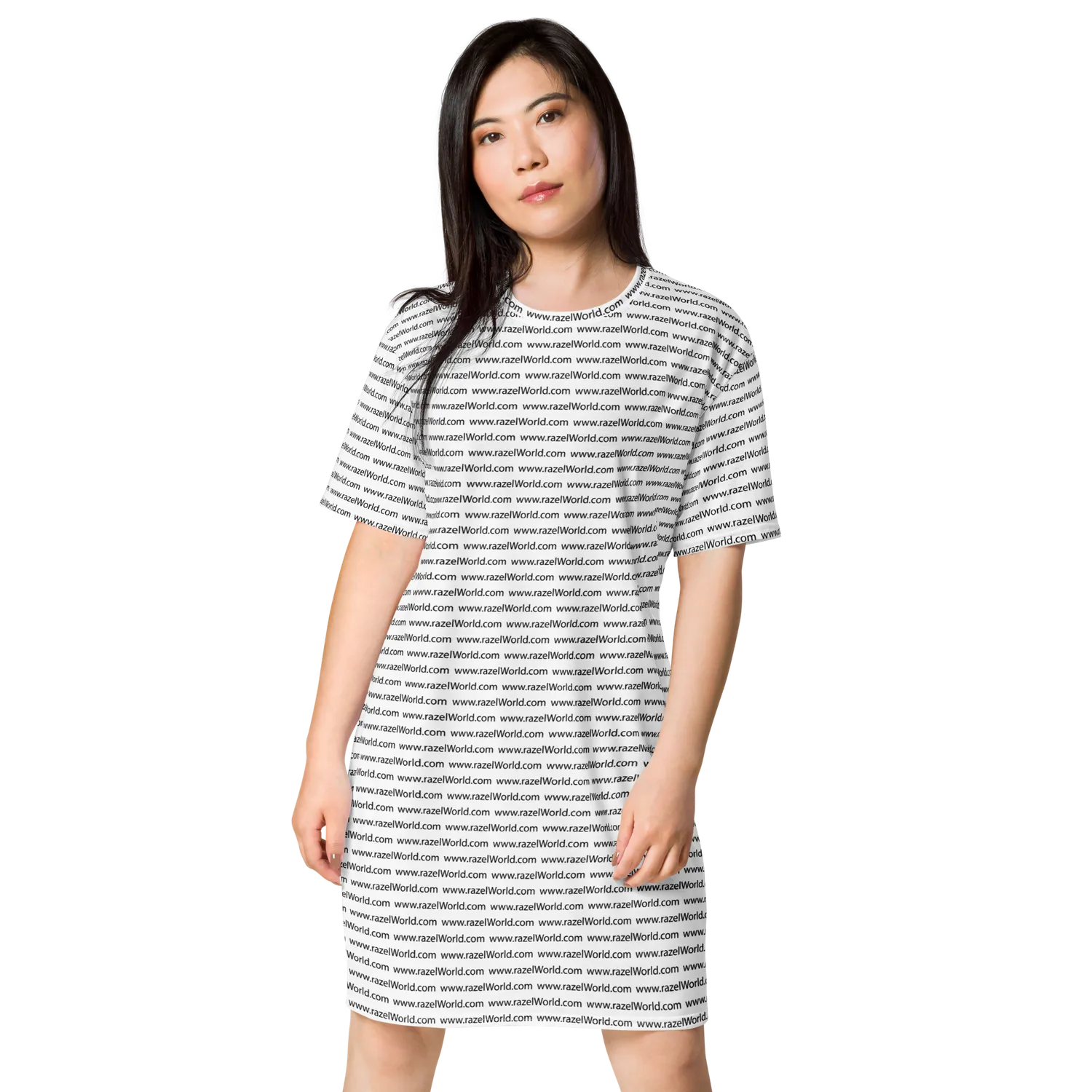 Razel www.razelWorld.com Motif T-shirt jurk oversize stretch