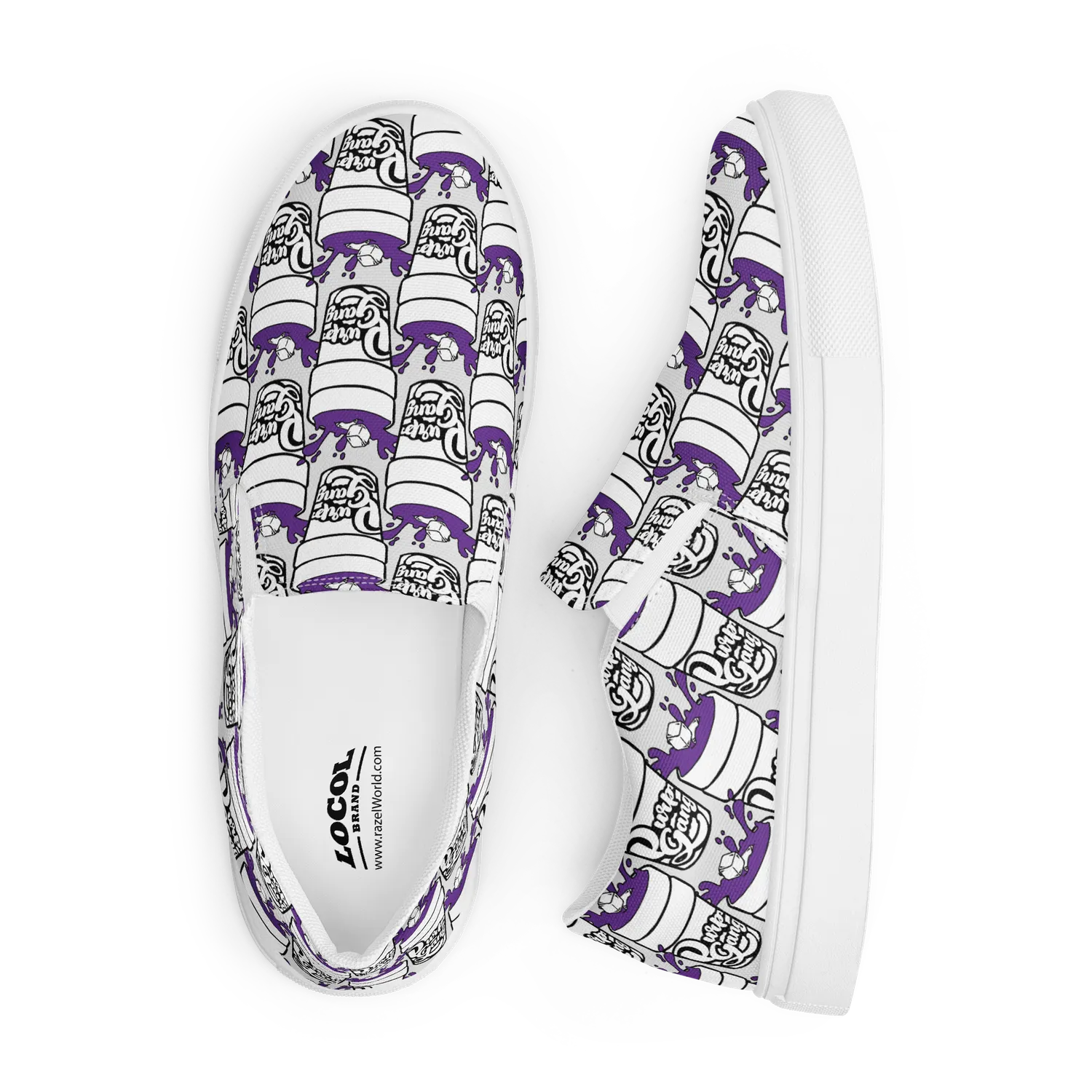 Razel Purp Gang Double Cup slip-ons instapschoenen canvas