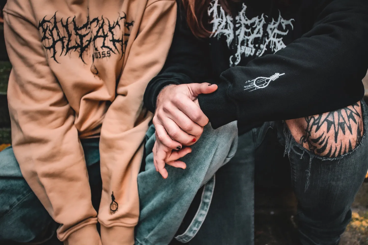 Paleface Swiss Discharged Black premium hoodie 460g
